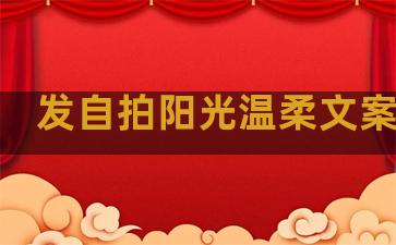 发自拍阳光温柔文案句子