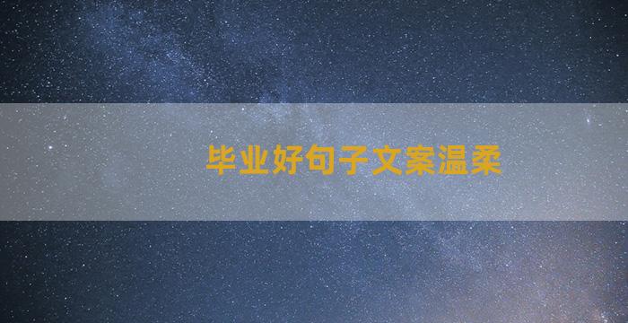 毕业好句子文案温柔