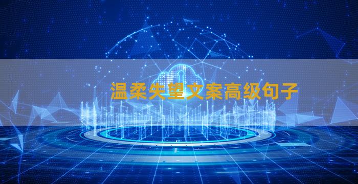 温柔失望文案高级句子