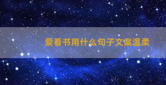 爱看书用什么句子文案温柔